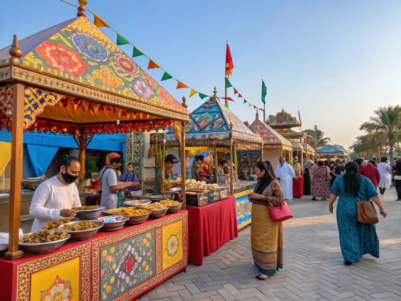 A photograph depicting a cultural festival held at a castle, featuring traditional music, dance, and local crafts, showcasing the vibrant cultural scene.